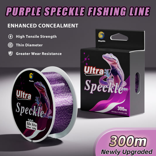 Bingolife High Grade Purple Speckle Invisible Monofilament 320 YDS