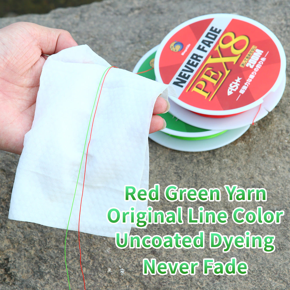 Bingolife Never-Fade PEX8 Braid Line 218 YDS Red