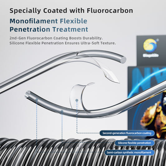 Bingolife Black Stealth Nylon Fishing Line German Engineered Monofilament High-Tenacity, Abrasion-Resistant & Fast Sinking 330 Yard