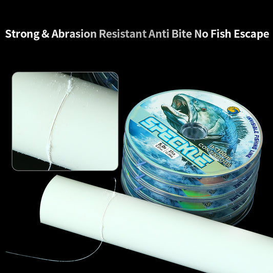 Bingolife Silver Spot Camo Fishing Line - 500m (5x100m) German Nylon High Strength Instant Sinking & Invisible Monofilament Fishing Line