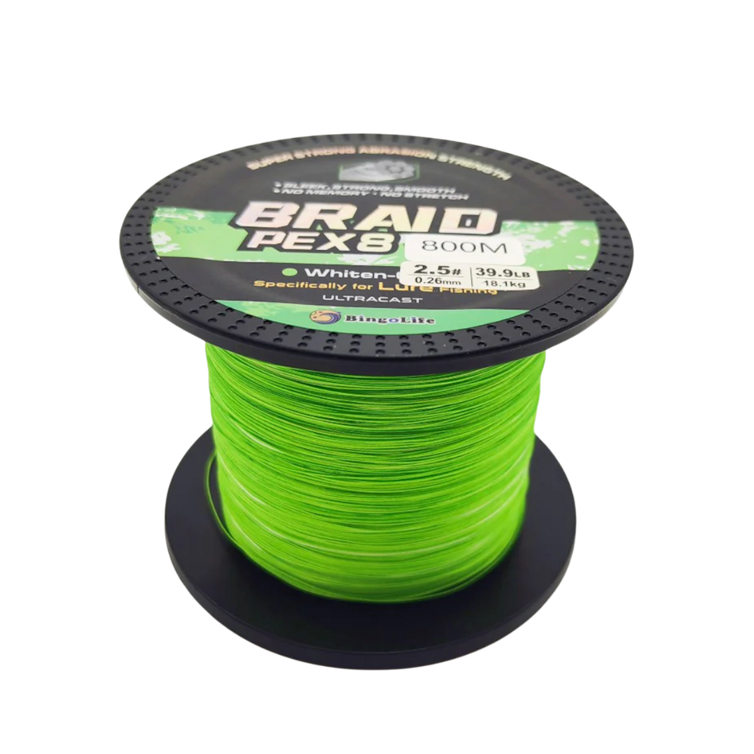 Bingolife PEX8 Braid Large Spool 300yds/500yds/600yds/800yds/1000yds/1500yds
