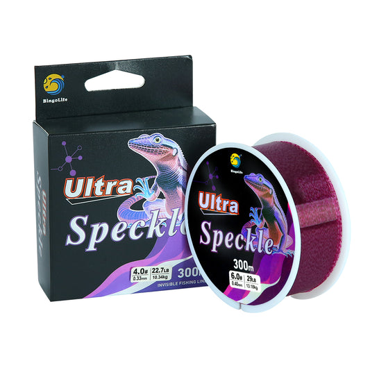 Bingolife High Grade Purple Speckle Invisible Monofilament 320 YDS