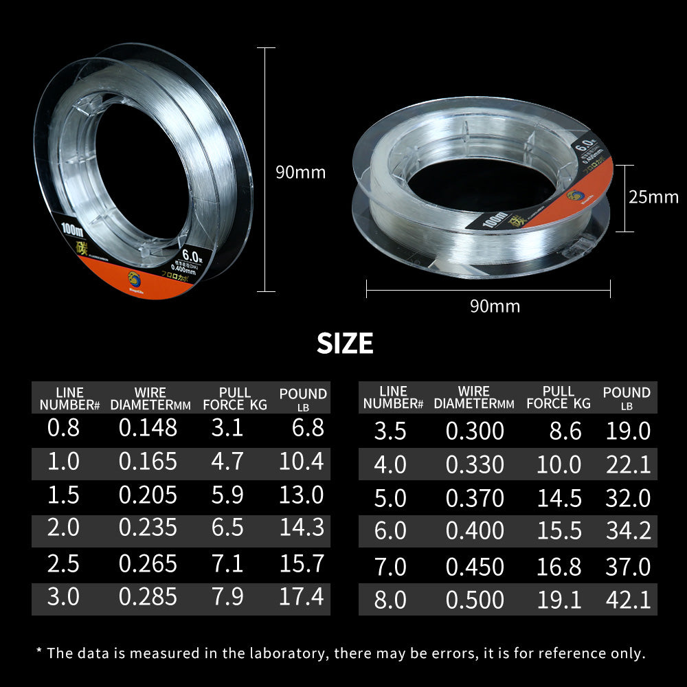 BingoLife Japanese 100% Pure Fluorocarbon Fiber Line 100 meter