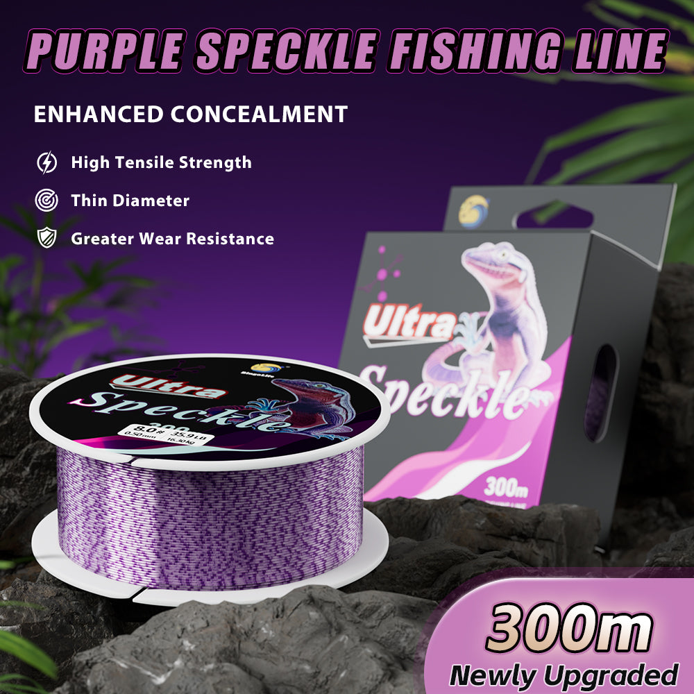 Bingolife High Grade Purple Speckle Invisible Monofilament 320 YDS