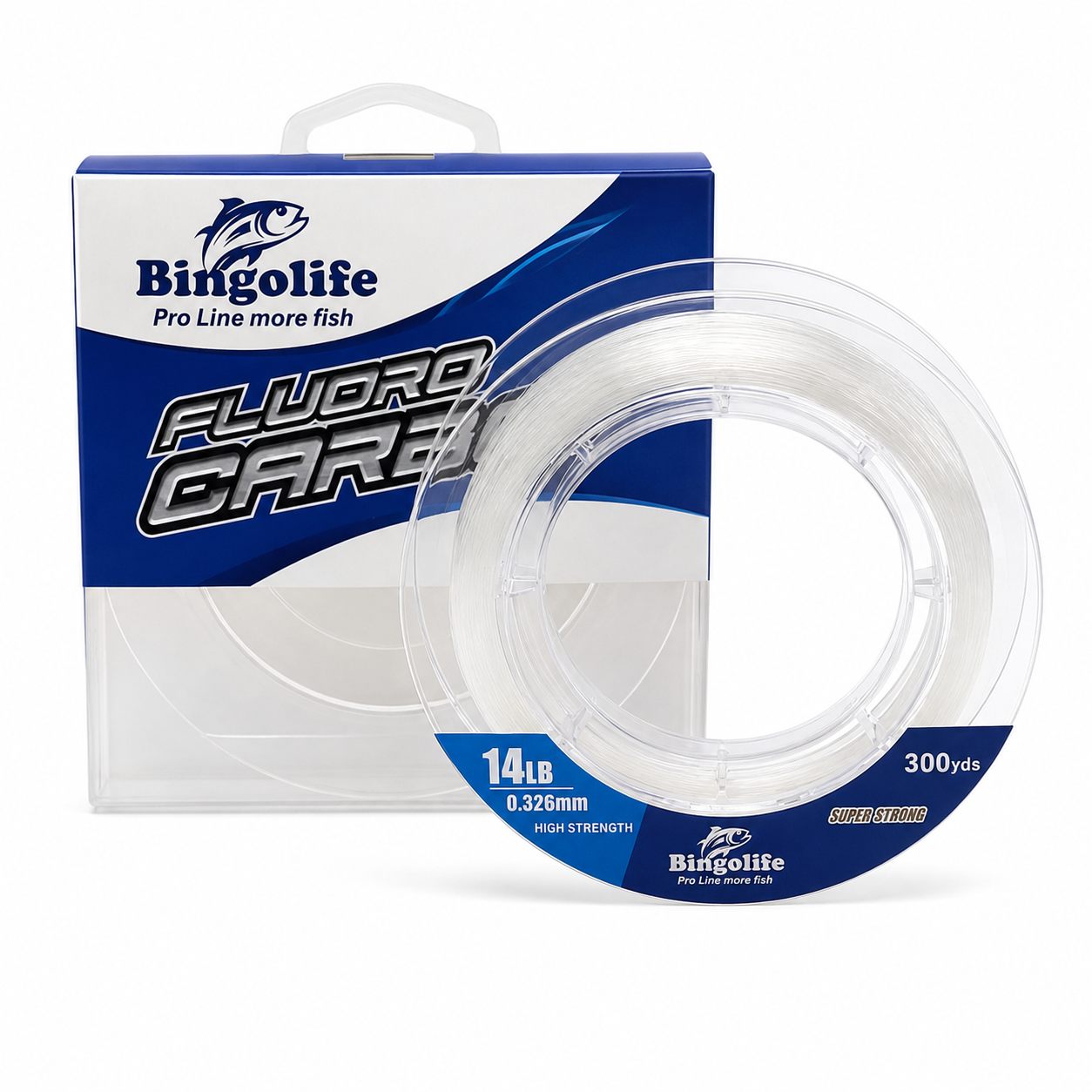 Bingolife 100% Clear Fluorocarbon Fishing Line – 300 Yards