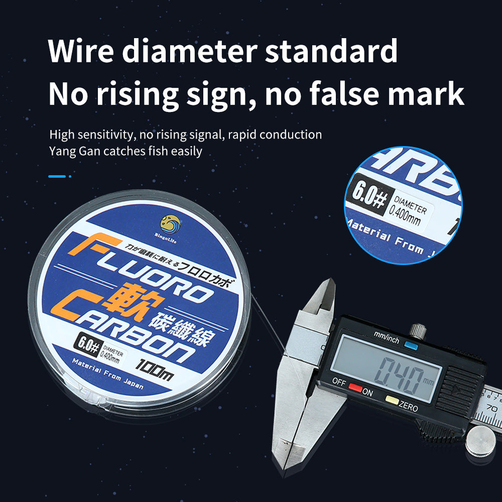 Bingolife Advanced Soft Fluorocarbon Coated Leader Line 110 YDS