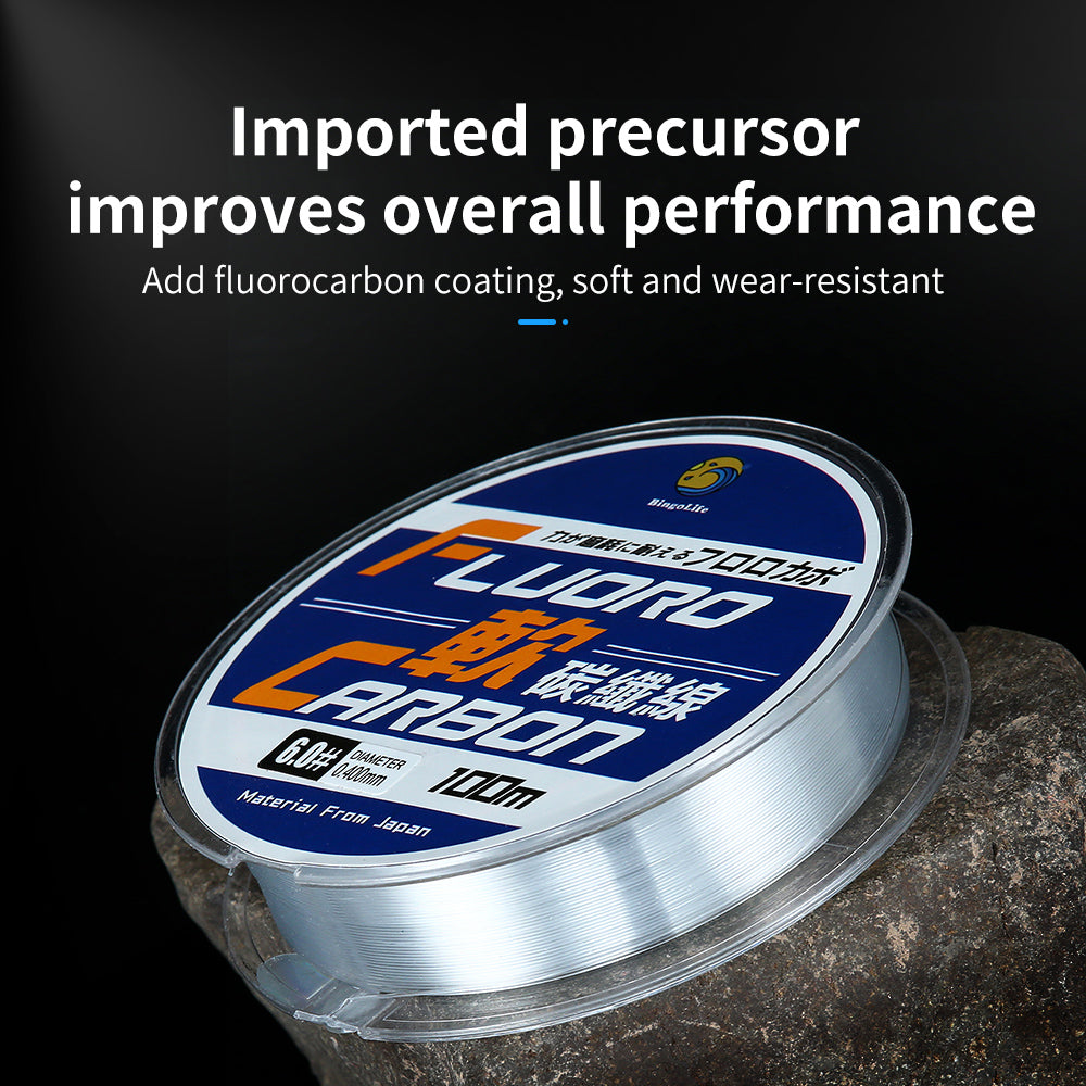 Bingolife Advanced Soft Fluorocarbon Coated Leader Line 110 YDS