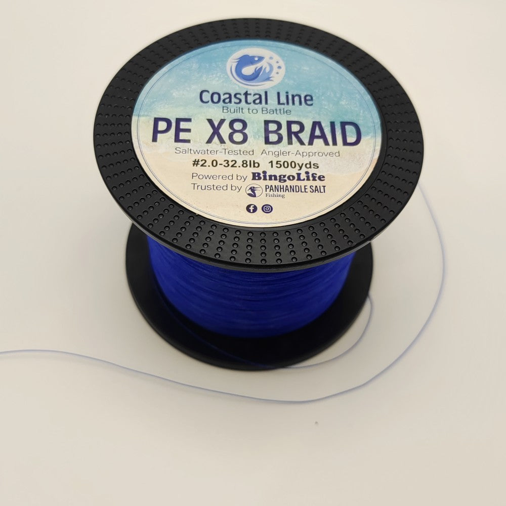 Coastal Line PE X8 Braid Ultra PE Made High Grade Japan Quality Fishing Line 500yds/1500yds/3000yds