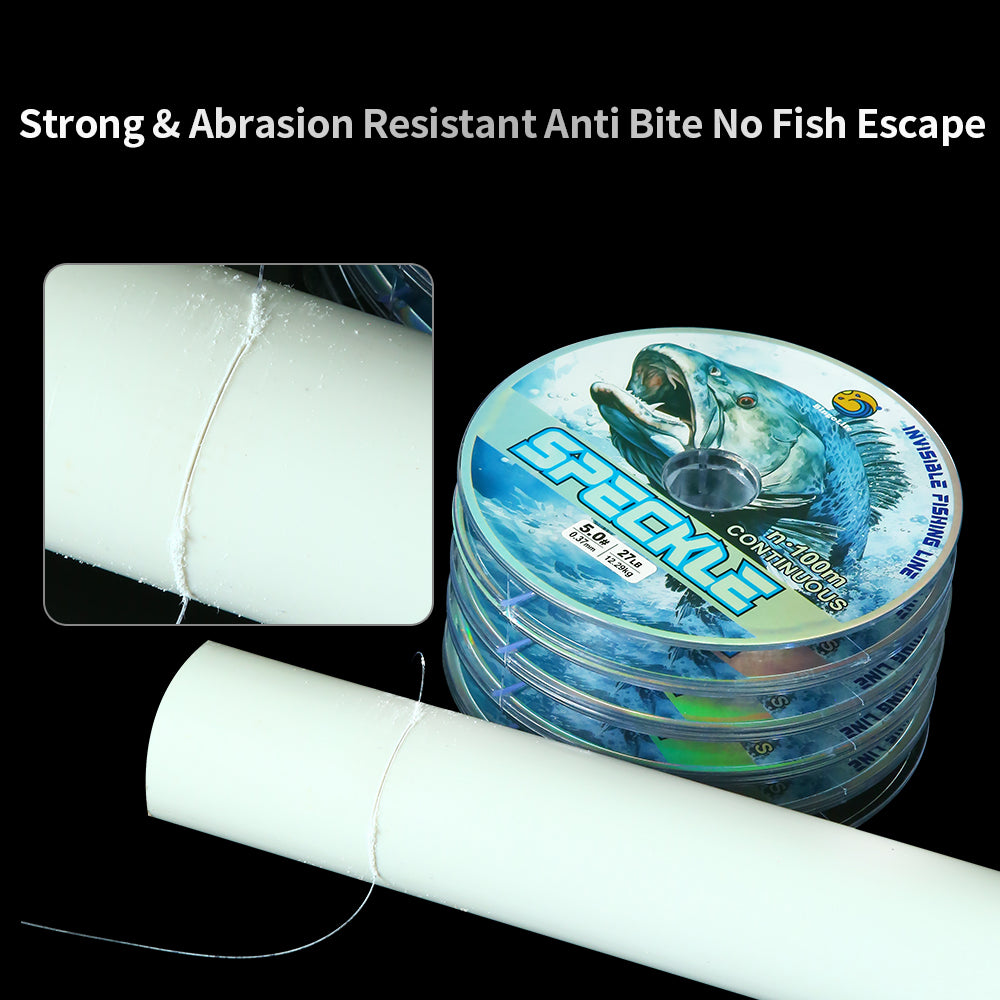 Bingolife Silver Spot Camo Fishing Line - 500m (5x100m) German Nylon High Strength Instant Sinking & Invisible Monofilament Fishing Line