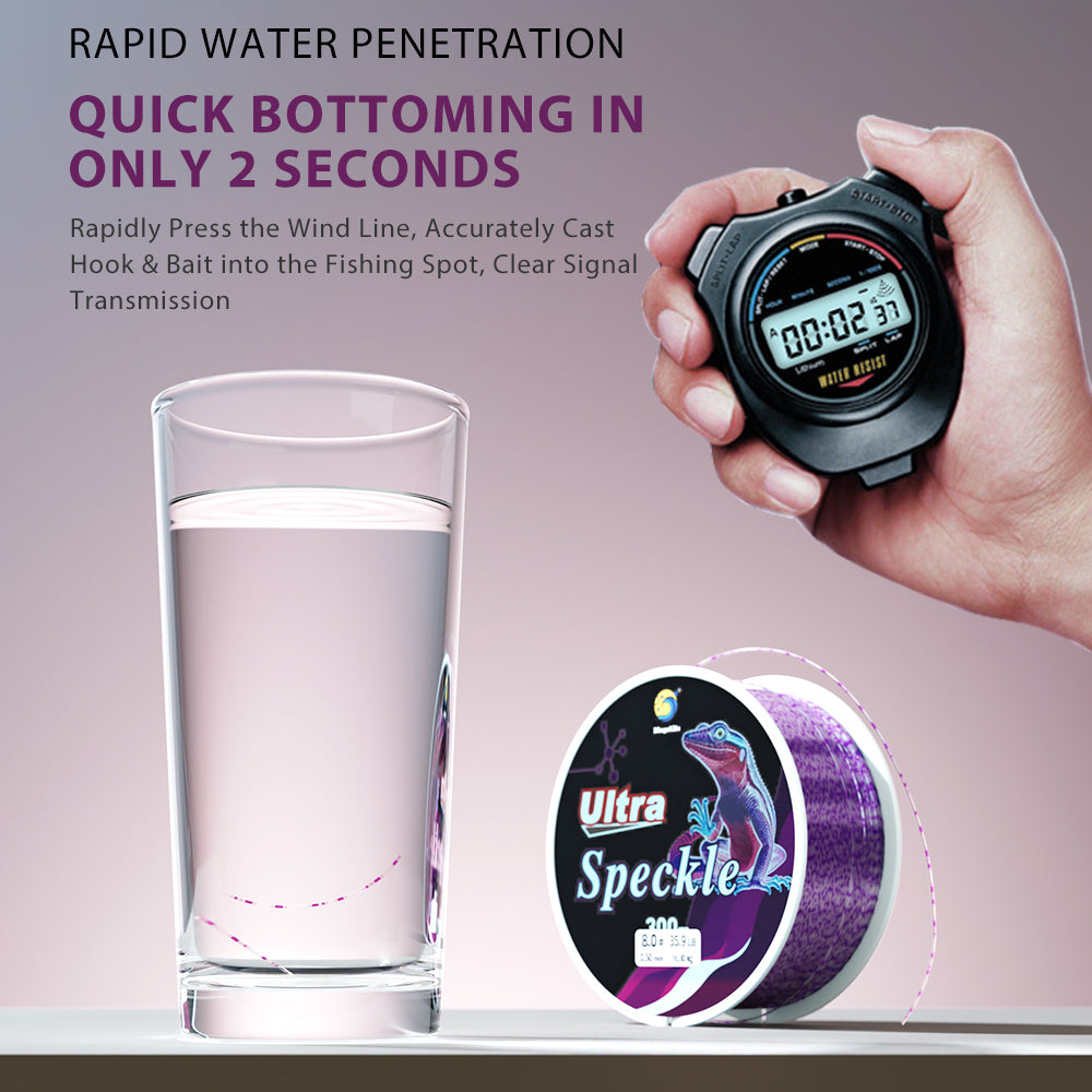 Bingolife High Grade Purple Speckle Invisible Monofilament 320 YDS