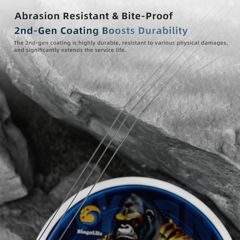 Bingolife  Black Stealth Nylon Fishing Line German Engineered Monofilament  High-Tenacity, Abrasion-Resistant & Fast Sinking 330 Yard