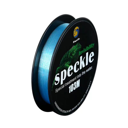 BingoLife Monofilament Blue Speckle Invisible Spotted Nylon Fishing Line 110 YDS