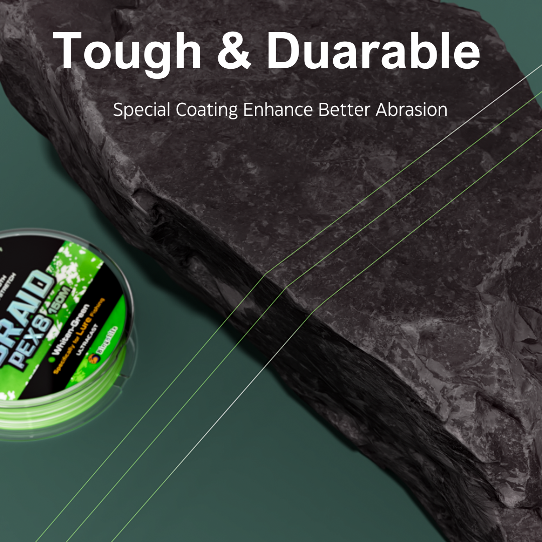 Bingolife Braided Fishing Line - Abrasion Resistant Braided Lines – Incredible Superline – Zero Stretch – PEX8 164 Yard