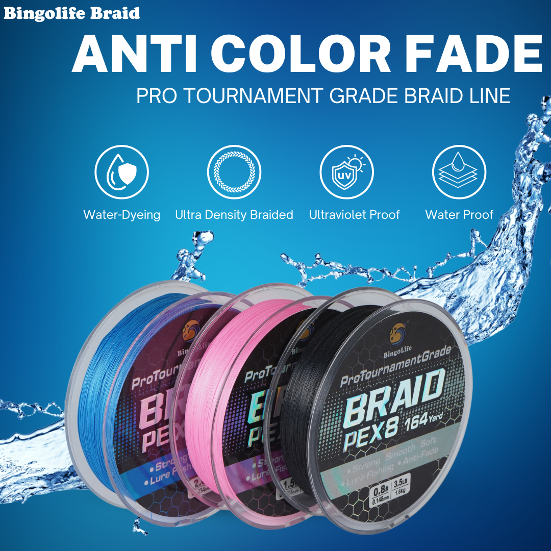 Bingolife Pro Tournament Grade Anti-Fade PEX8 Braid Line