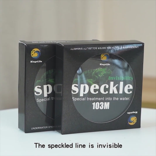BingoLife Monofilament Blue Speckle Invisible Spotted Nylon Fishing Line 110 YDS