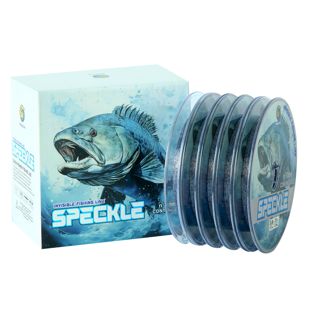 Bingolife Silver Spot Camo Fishing Line - 500m (5x100m) German Nylon High Strength Instant Sinking & Invisible Monofilament Fishing Line