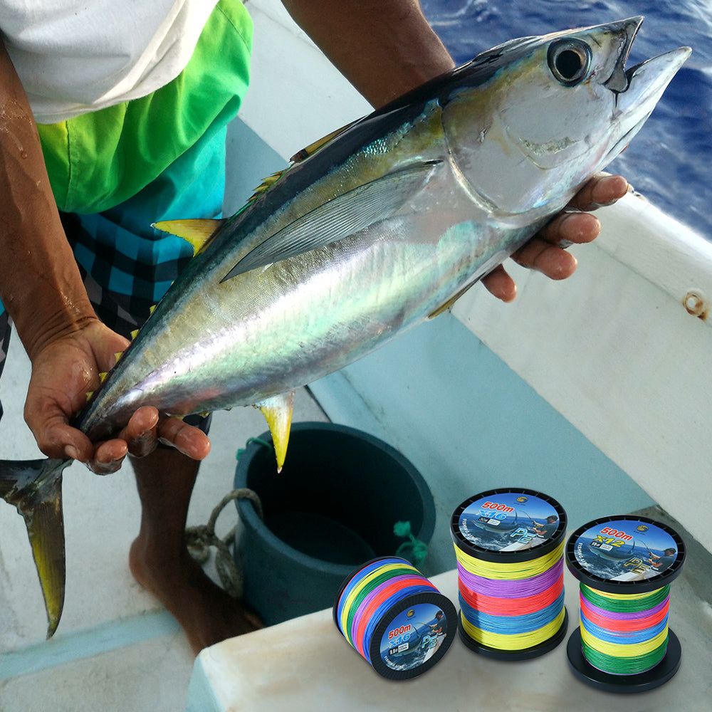 Bingolife PEX16 Colorful Braid Line Stronger Saltwater Fishing Line 540 YDS